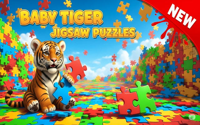 Baby Tiger Jigsaw Puzzles Game