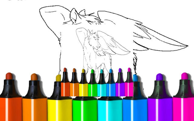 Anime Wolves Coloring Book Game