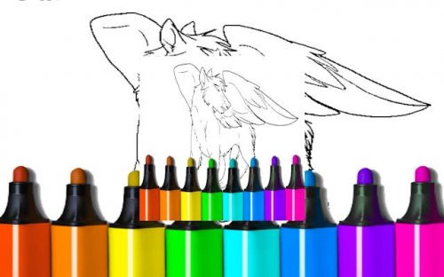 Anime Wolves Coloring Book Game