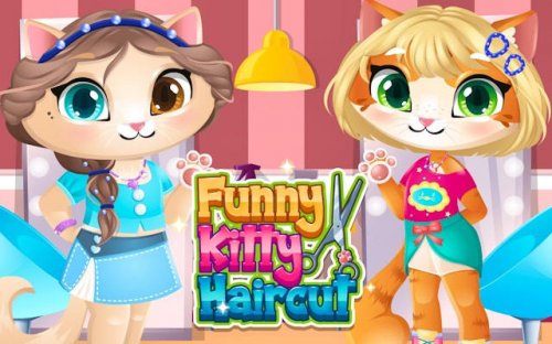 Funny Kitty Haircut Salon Game