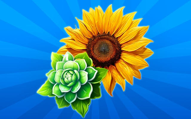 Merge Flowers in Bubbles 2048 - Puzzle Game
