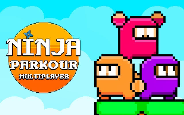Ninja Parkour Multiplayer - 2D Platform Parkour Game